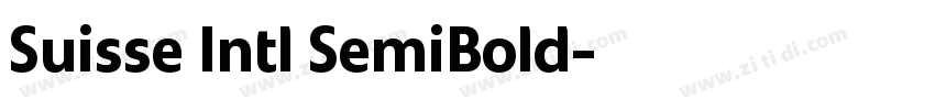 Suisse Intl SemiBold字体转换